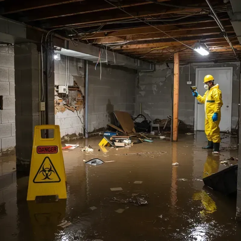 Flooded Basement Electrical Hazard in Crawford County, WI Property